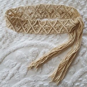 Boho Hippie Festival Crochet Wrap/Tie Belt